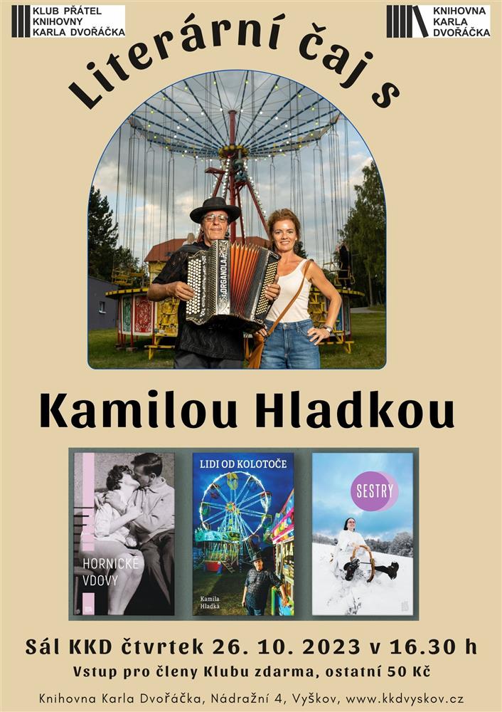 Literární čaj s Kamilou Hladkou