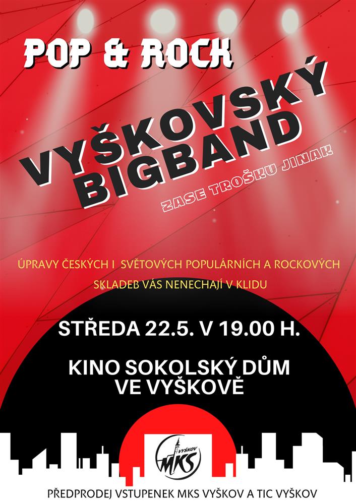 Koncert Vyškovského bigbandu pop&rock 2024