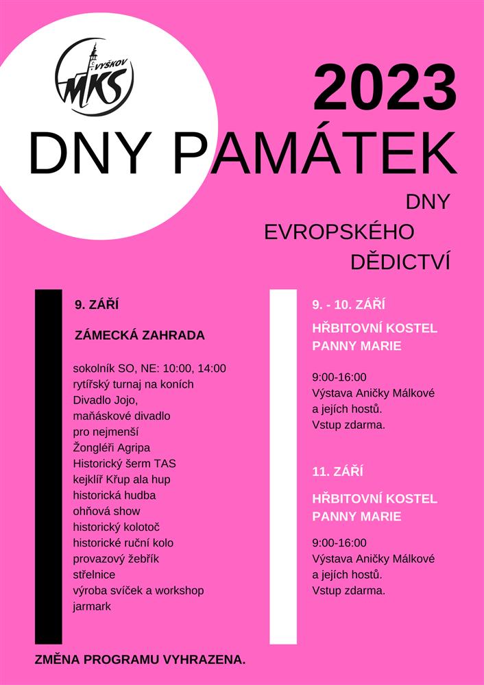 Dny památek 2023