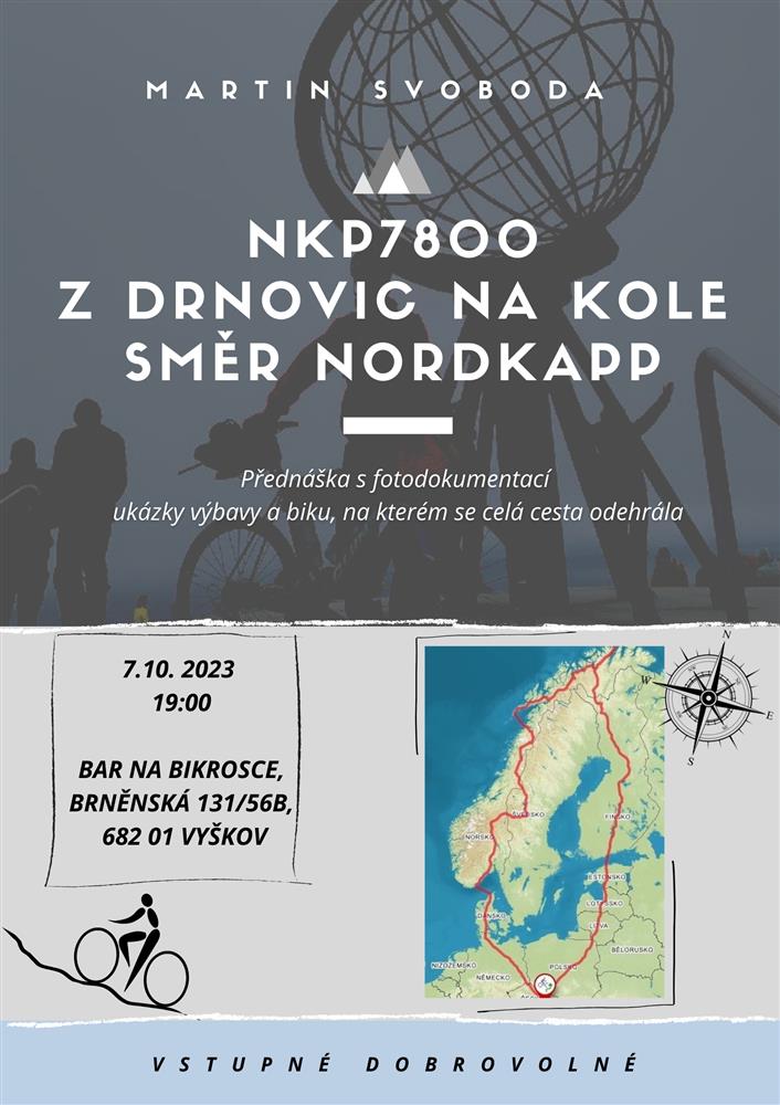 Z Drnovic na kole směr Nordkapp