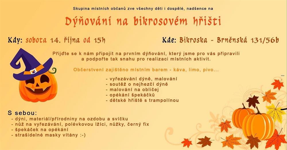 Dýňování na bikrosovém hřišti