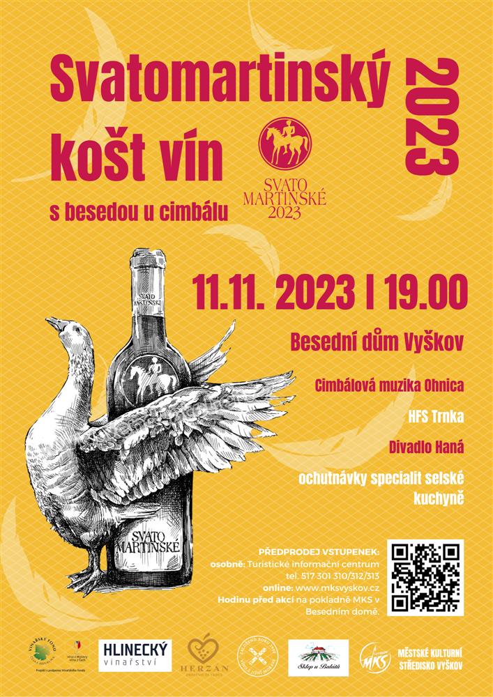 Svatomartinský košt vín s besedou u cimbálu