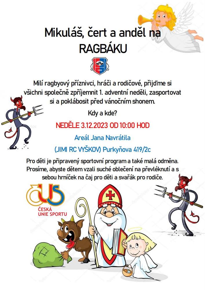 Mikuláš, čert a anděl na Ragbáku