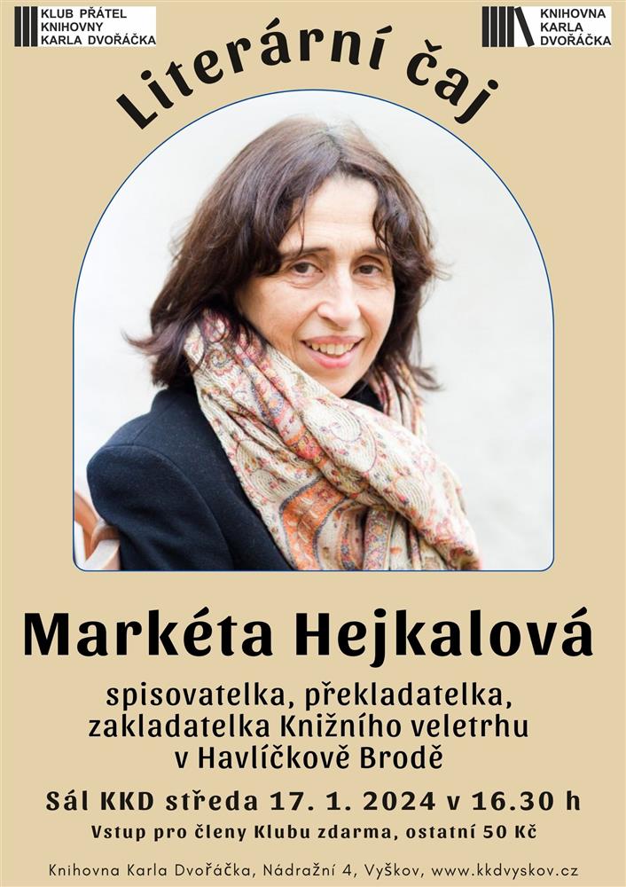 Literární čaj s Markétou Hejkalovou