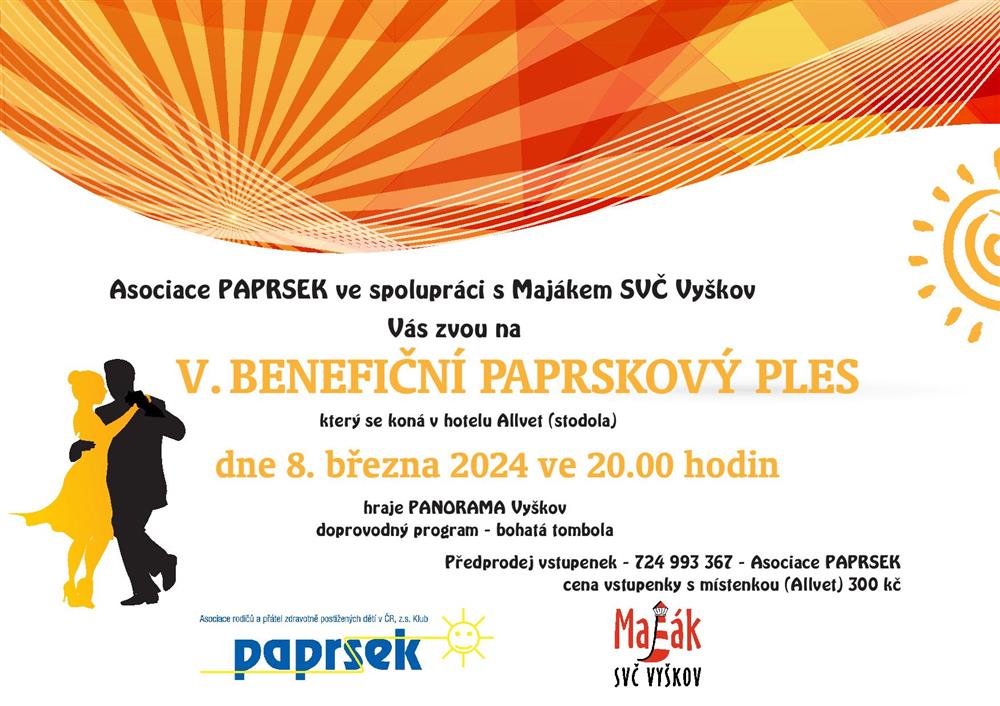 V. BENEFIČNÍ PAPRSKOVÝ PLES
