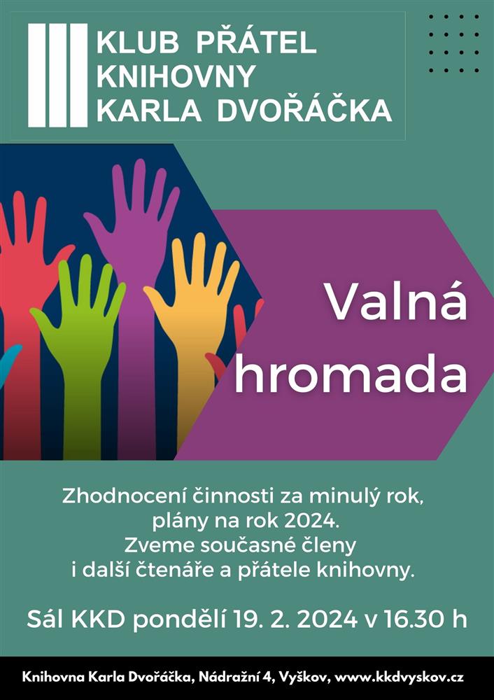 Valná hromada spolku Klub přátel KKD 2024