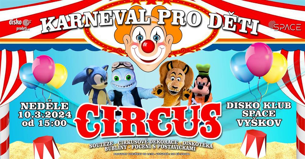 Karneval pro děti s diskotékou