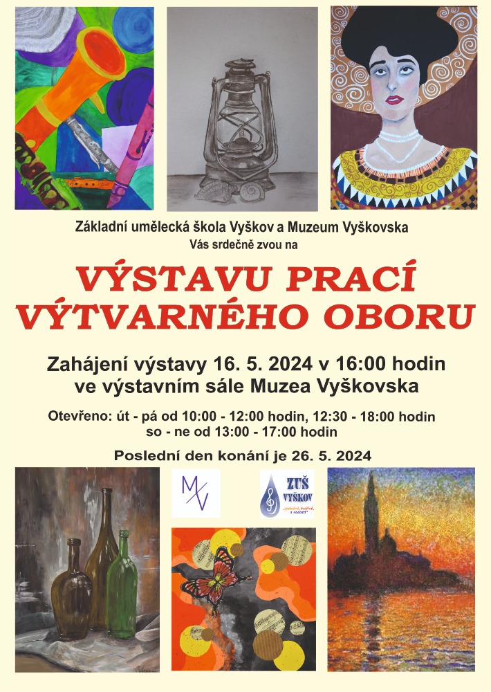 Výstava prací žáků výtvarného oboru