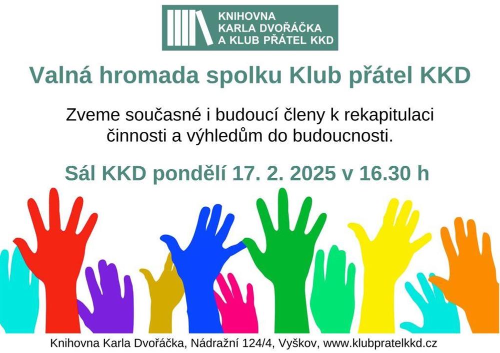 Valná hromada spolku Klub přátel KKD 2025