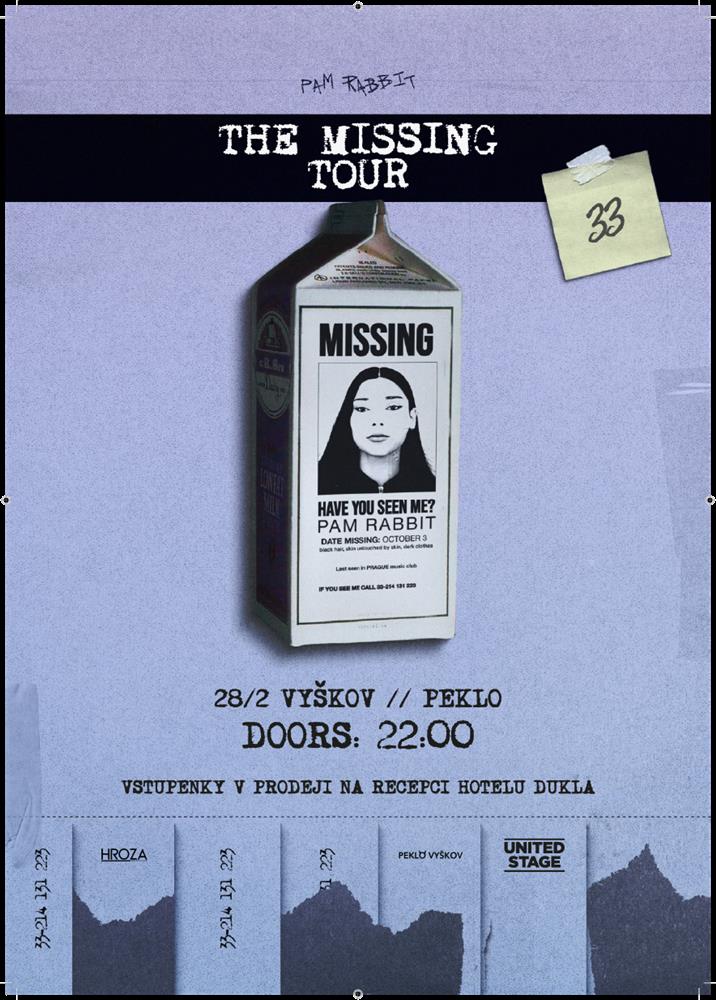 Pam Rabbit - The Missing tour