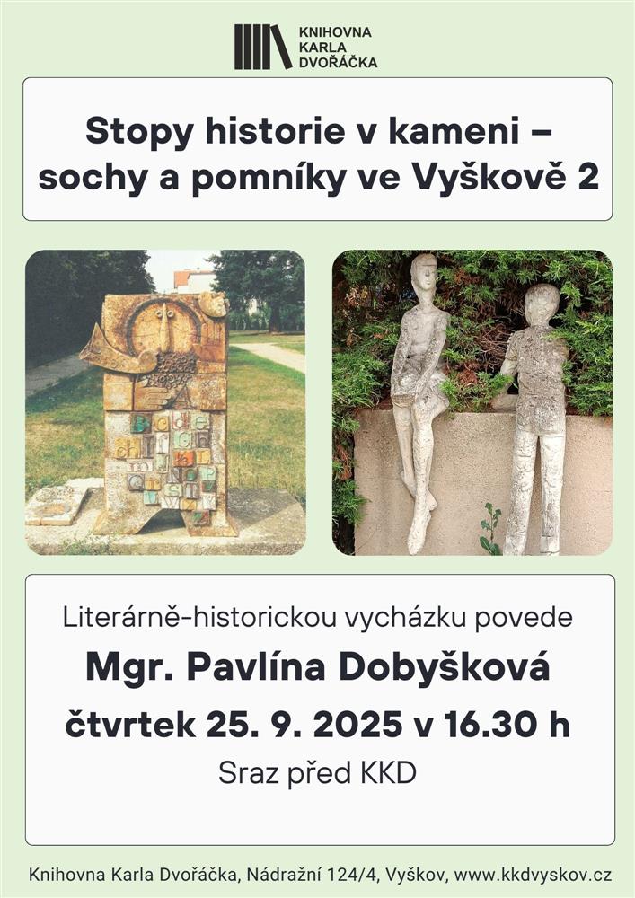 Stopy historie v kameni - sochy pomníky ve Vyškově