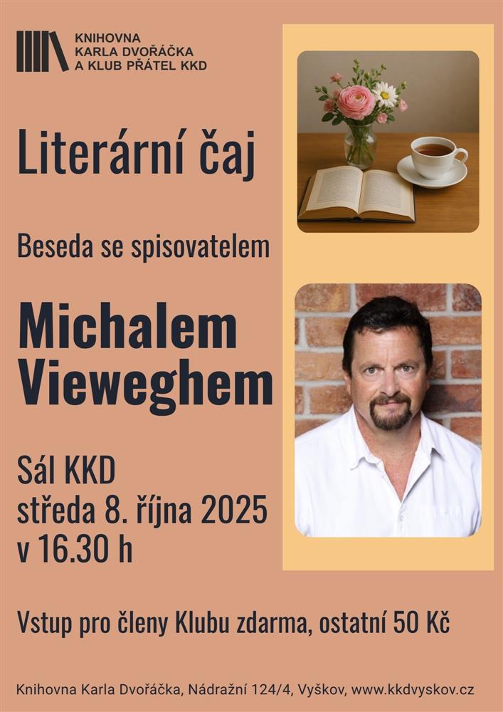 Literární čaj se spisovatelem Michalem Vieweghem