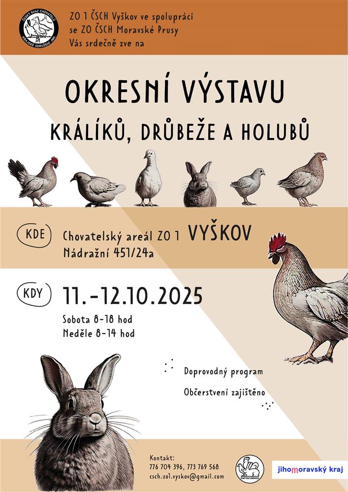 Okresní výstava králíků, drůbeže  holubů