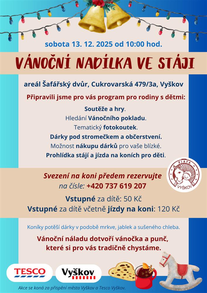 Vánoční nadílka ve stáji