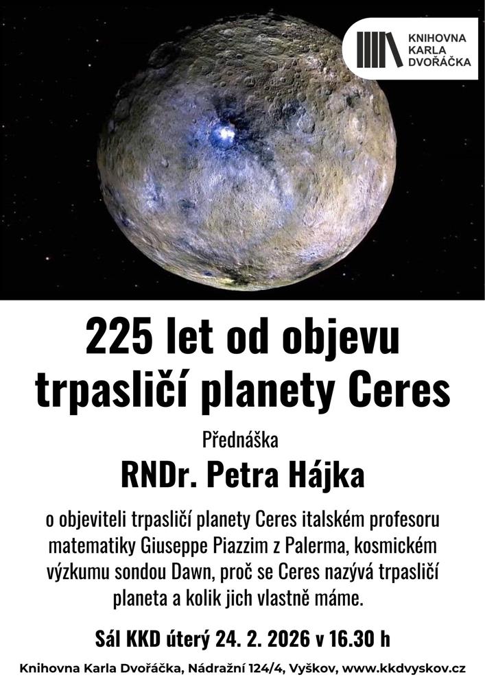 225 let od objevu trpasličí planety Ceres