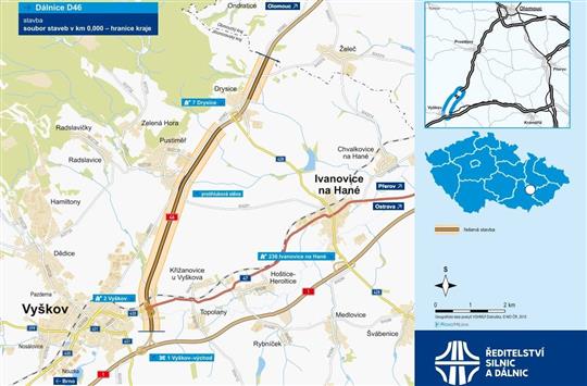 Modernizace začátku dálnice na Olomouc. Práce startují v dubnu